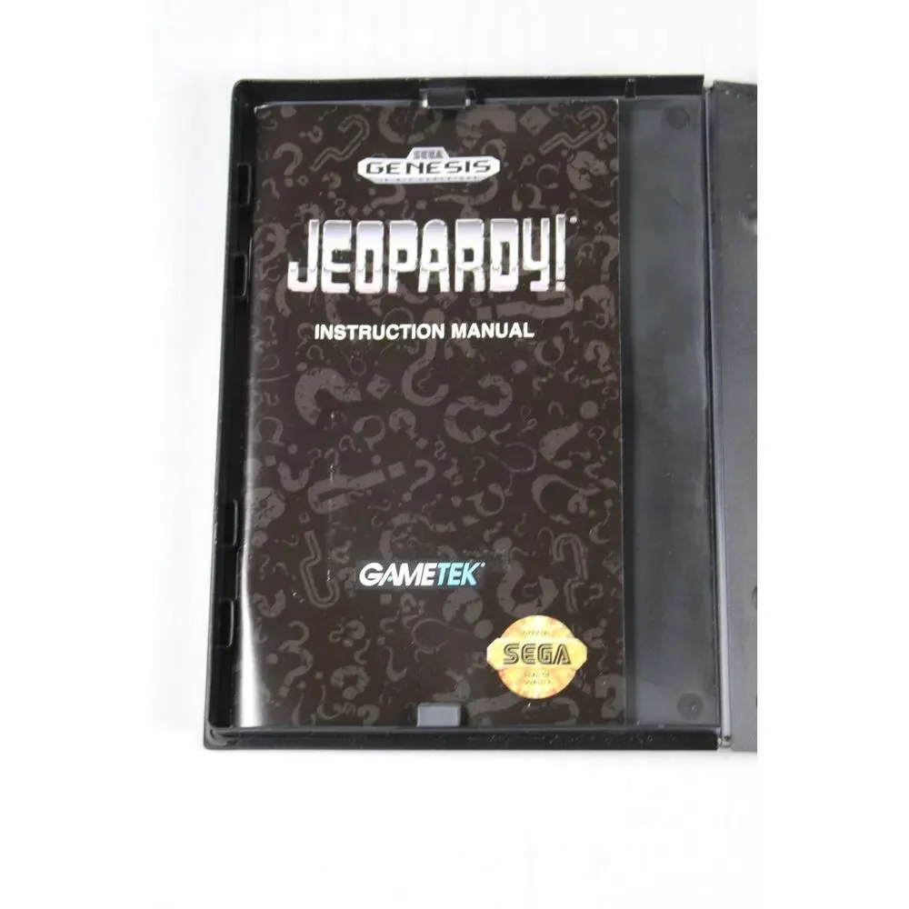Jeopardy (Sega Genesis, 1992) Game Show Complete with Box Cartridge & Manual CIB